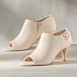 Peep-Toe Buckle Shootie, , large