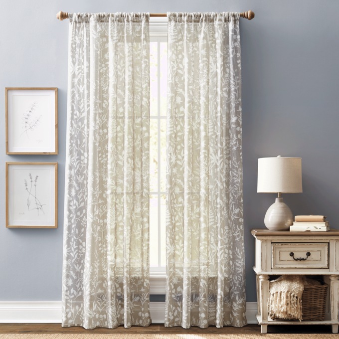 Hattie Semi-Sheer Single Panel, , large