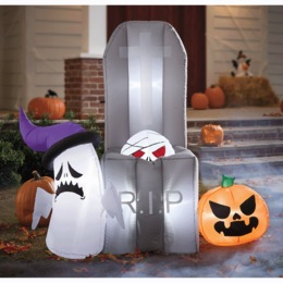 Peekaboo Tombstone Inflatable, , large