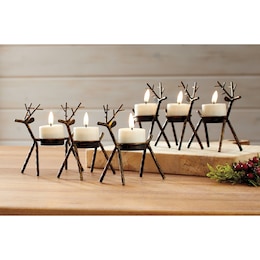 Set Of 6 Holiday Candleholders, , large