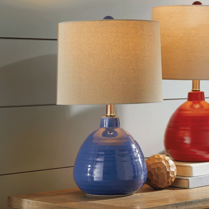 Riverview Table Lamp, Blue, large