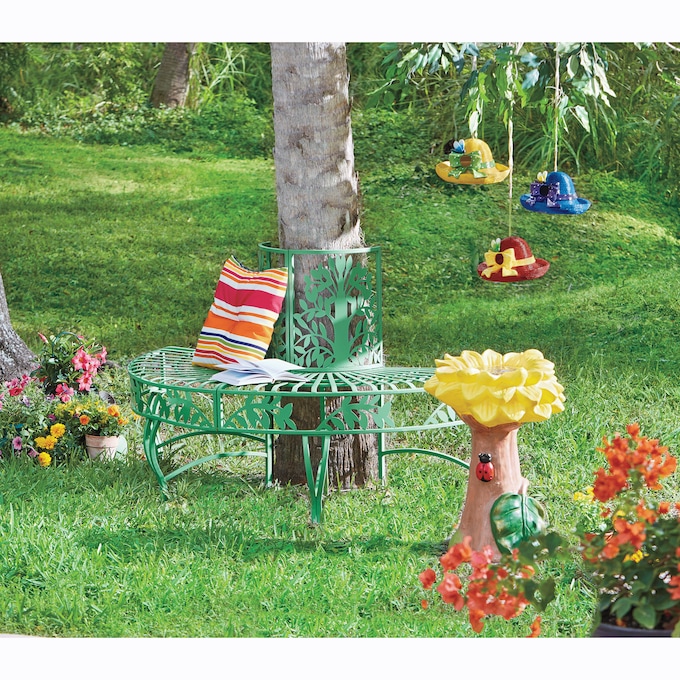 Sunflower Birdbath, , large