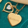 Personalized Name Cubic Zirconia Charm/Heart Pendant, , large