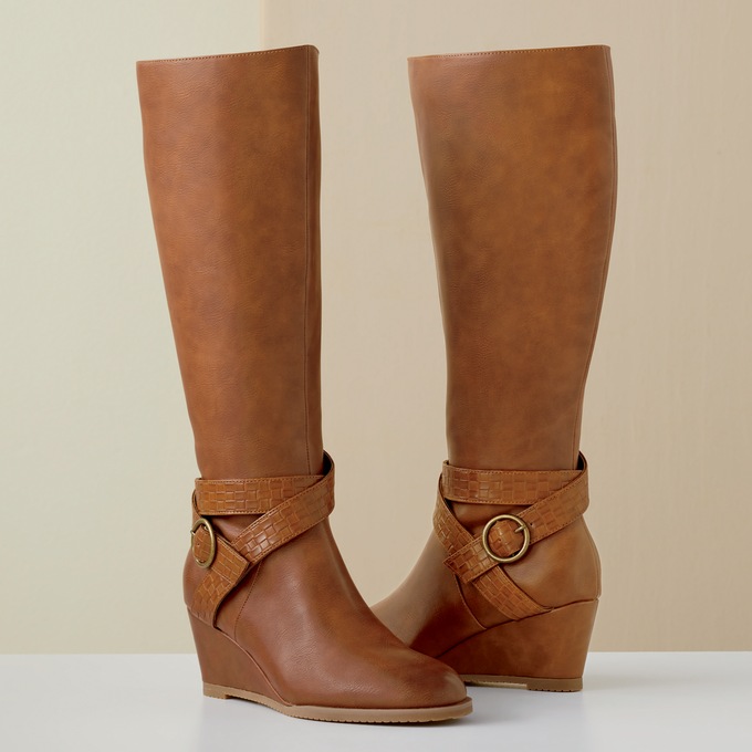 Belted Wedge Boot, , large