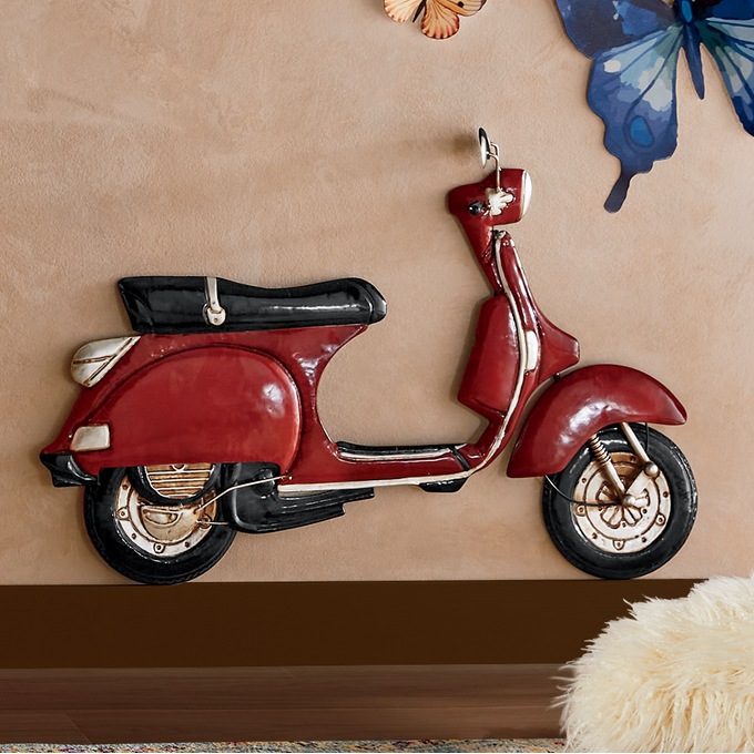 Metal Scooter Wall Art, , large