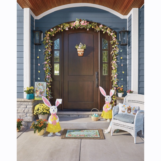 Lit Easter Bunny Lawn Decor, , large