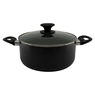 Ginny's 22-Piece Ceramic Cookware Set, Black, large