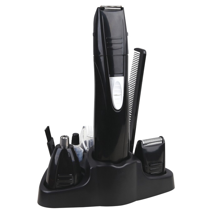 Perry Ellis 8-Piece Complete Grooming Set, Black, large