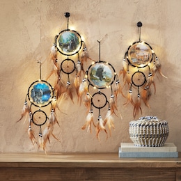 Lit Wildlife Dream Catcher, , large