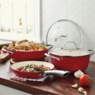 5-Piece Enameled Cast Iron Cookware Set, Delicious Red, large