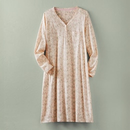 Easy Knit Nightgown in 100% Organic Cotton with 2-Way Stretch, , large