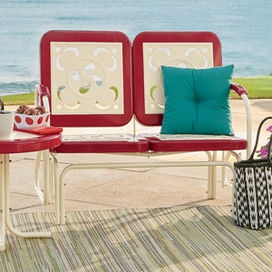 Retro Outdoor Gliding Bench, , large