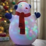 Swirling-Pattern Light-Up Snowman, , large