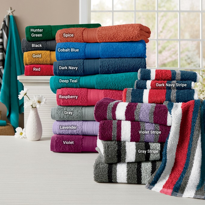 Color Connection 8-Piece Cotton Towel Set, , large
