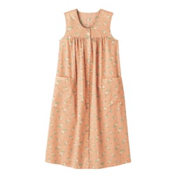 Sleeveless Woven Cotton Shift Dress with Pockets, , large