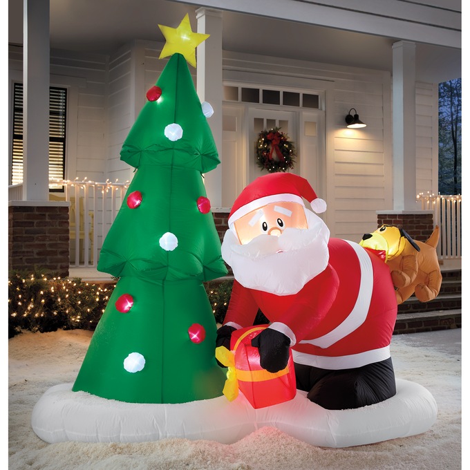 Lit Santa’s Surprise Inflatable, , large
