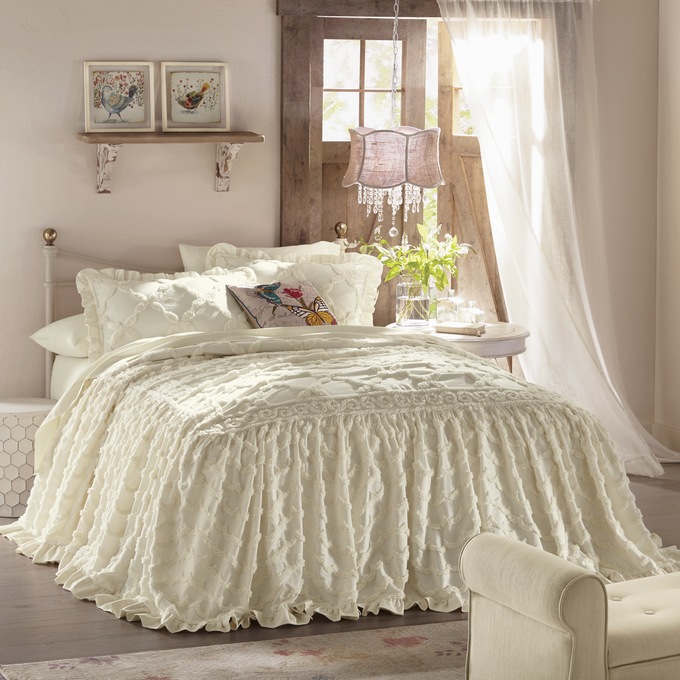 Angelica Ruffle Chenille Sham, , large