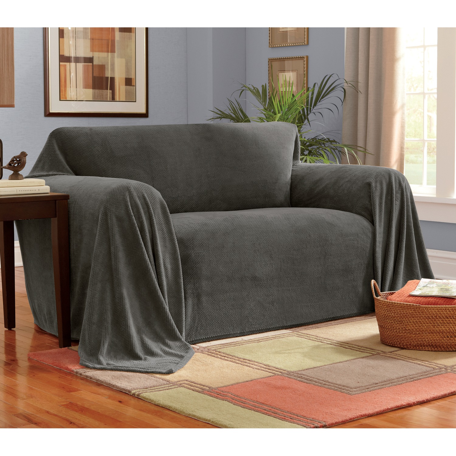 Textured Plush Furniture Throw Montgomery Ward
