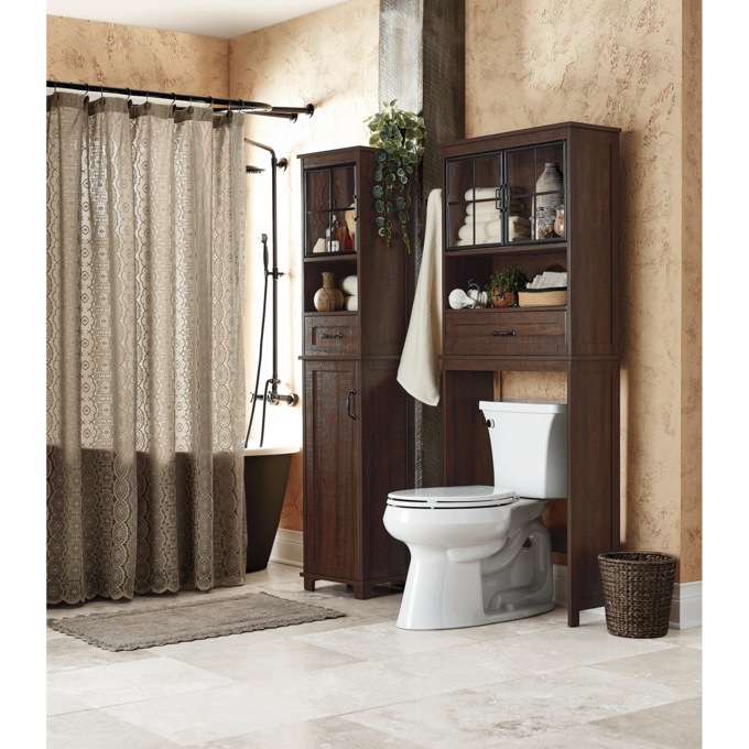 Scalloped Lace Shower Curtain, , large