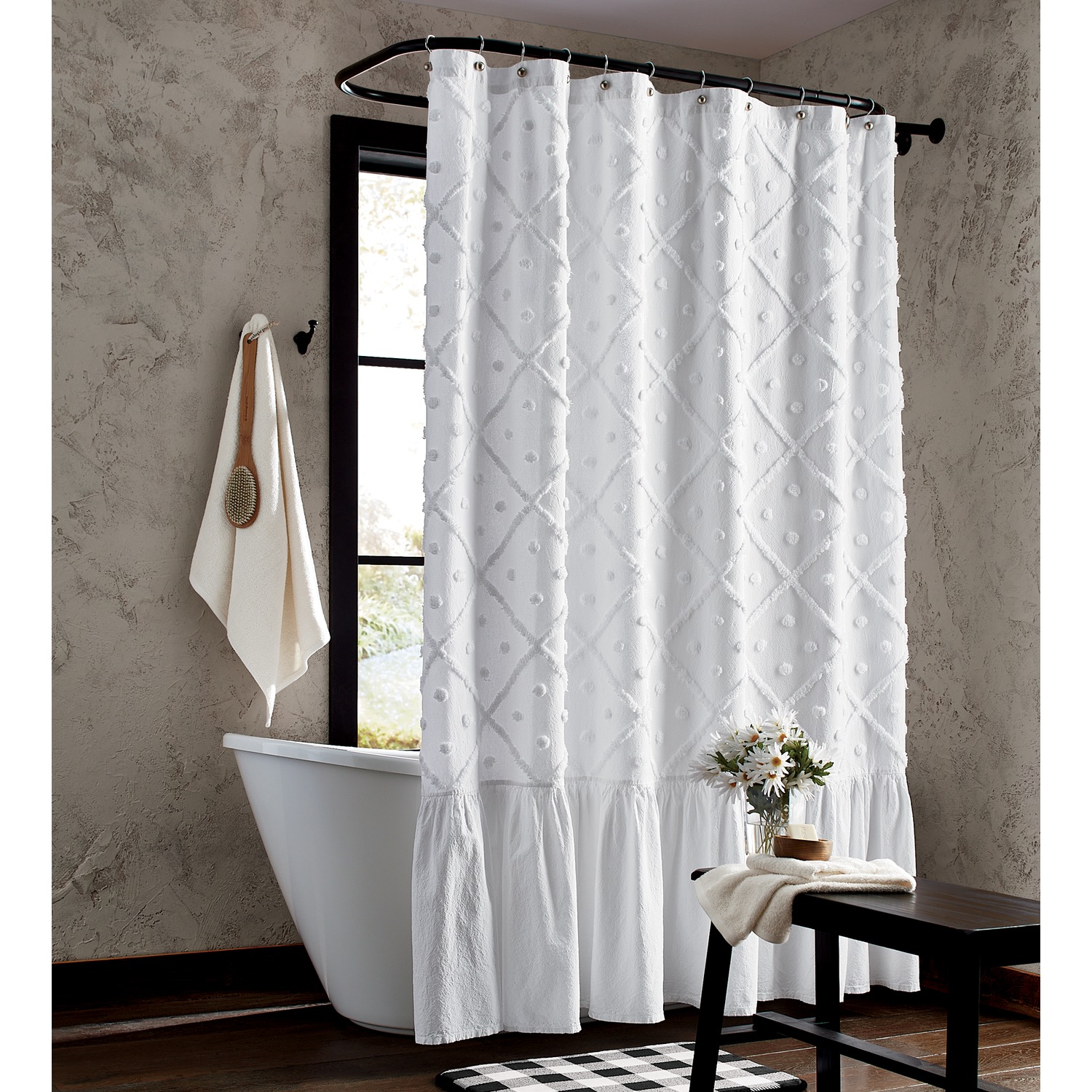 Cate Chenille Shower Curtain Montgomery Ward
