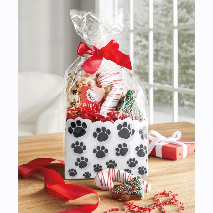 Woofables Holiday Dog Treat Basket, , large
