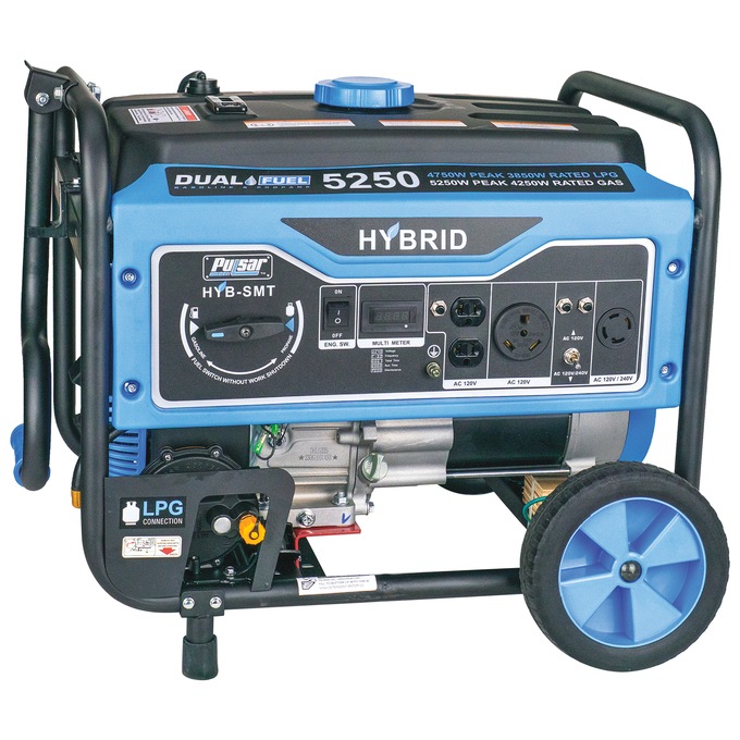 Pulsar 5250W/4250W Dual-Fuel Generator, Blue, large