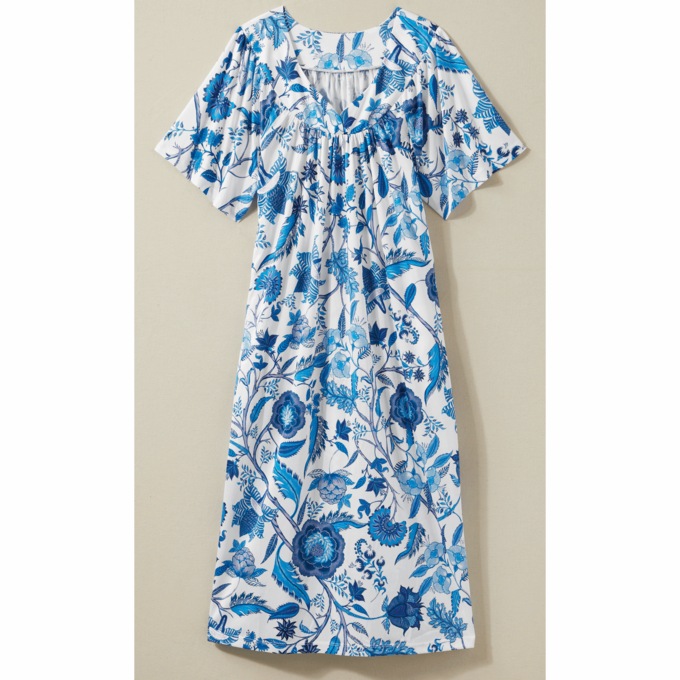Sweetheart Neck Lounger, Blue Hues, large