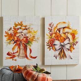 Wood-Slat Mushroom Wall Art, , large