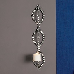 Faux-Crystal Tiered Sconce, , large
