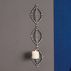 Faux-Crystal Tiered Sconce, , large