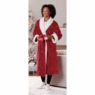 Faux-Sherpa Trim Unisex Robe, , large