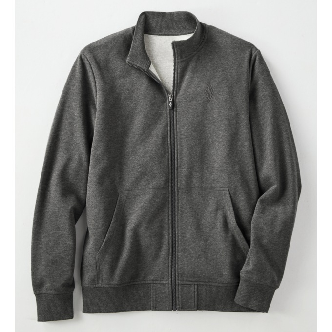 Mens full zip hoodless sweatshirt deals