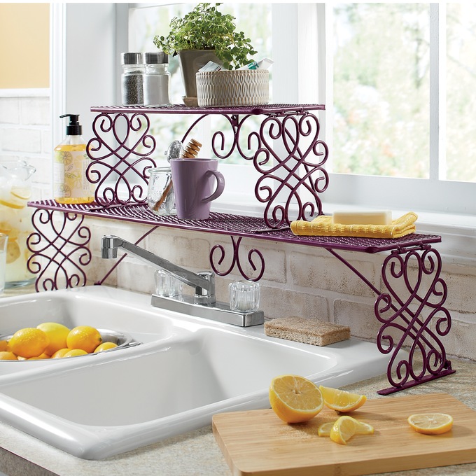 2-Tier Scroll Sink Shelf