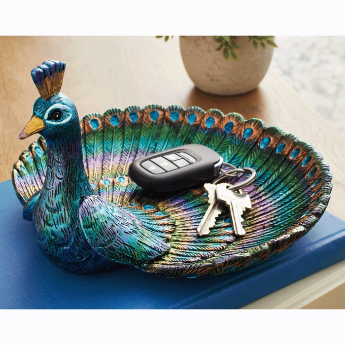 Peacock Trinket Dish, , large