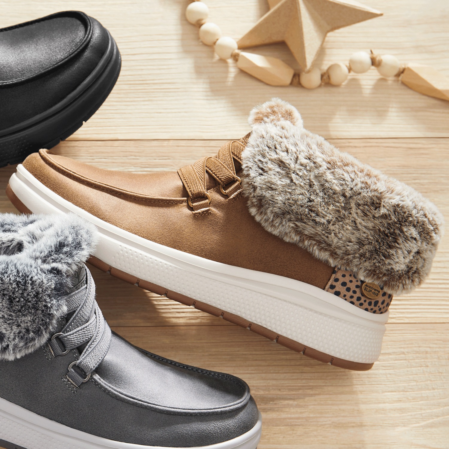 Skechers Slip-Ins Skip Cute Wave Fur Fancies Bootie | Montgomery Ward