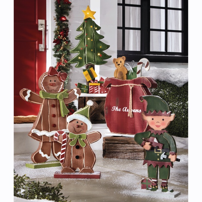 Chunky Wood Christmas Elf, , large