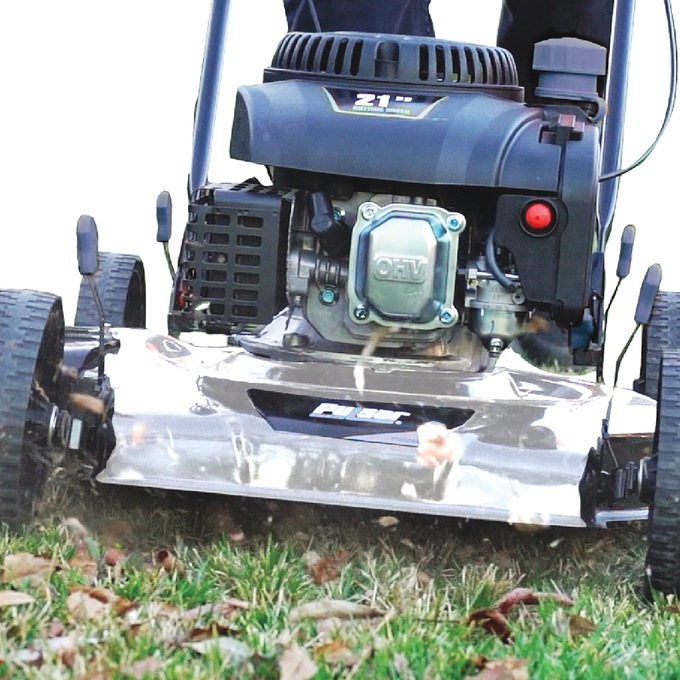 Pulsar 21" 200cc 2-in-1 Side Dishcharge Small Wheel Push Lawnmower, Black, large