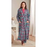 Women's Flannel Wrap Robe, , large