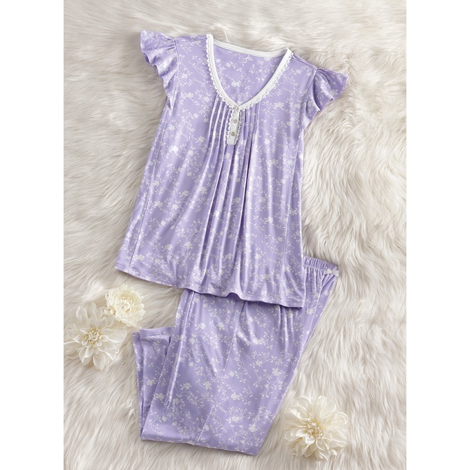 Lyla Floral Capri PJ Set, , large
