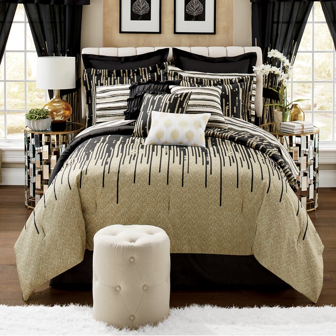Gilda Comforter Set with Curtains, 30 Pieces, , large