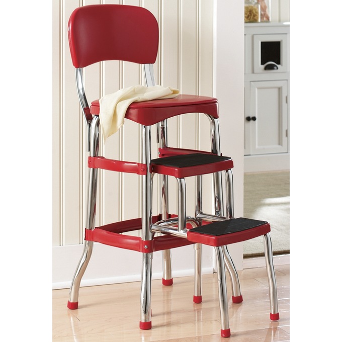 Counter-Height Retro Step Stool, , large