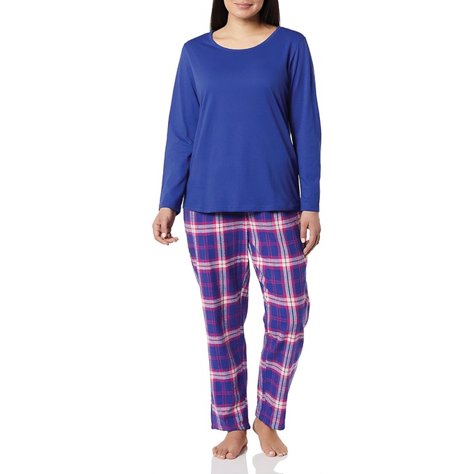 Women's Plaid Flannel PJ Set, , large