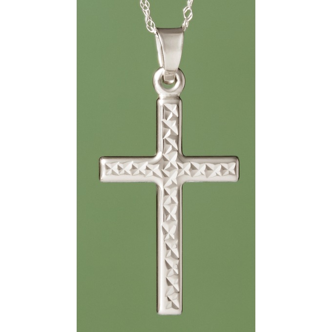 10K Gold Cross Pendant, , large