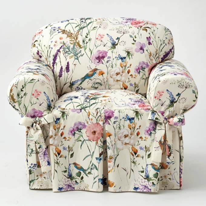 Evangeline Slipcover, Multi Floral, large