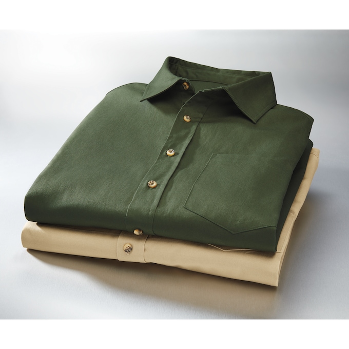 2-Pack Solid Twill Shirts, , large