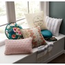 Round Floral Pillow, , large