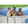 Bestway Power Steel Swim Vista Series 14' Above Ground Outdoor Swimming Pool Set with Filter Pump, Ladder, and Pool Cover, , large