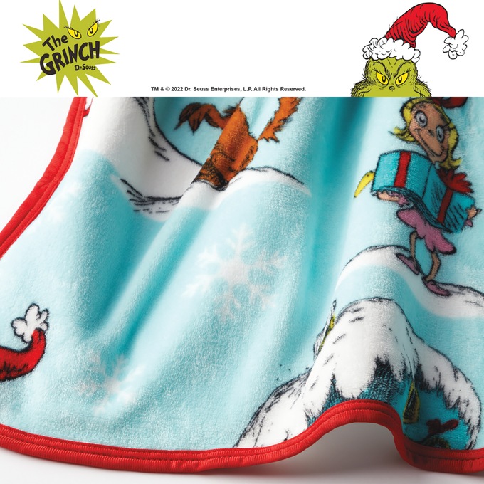 2-Piece Grinch Pillow and Throw Set, , large
