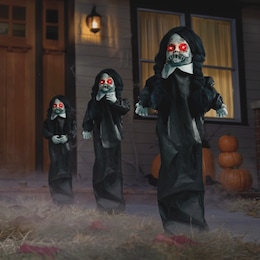 Set of 3 Haunted Doll Halloween Stakes, , large