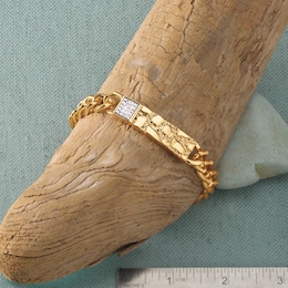 Men's Diamond/Base Nugget Bracelet, , large
